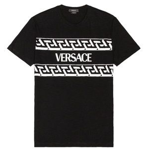 VERSACE
Cotton Jersey Monogram Logo Tee
